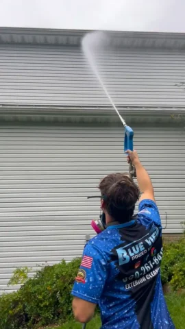 Clean house after pressure washing in Peoria, IL.